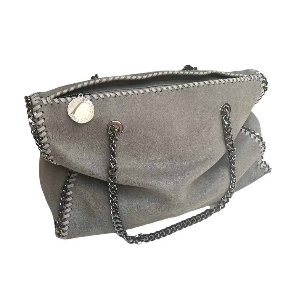 Stella McCartney Grey Vegan Suede Tote - Picture 4 of 11